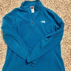 The North Face Bright Teal Women's Quarter-Zip Fleece Pullover